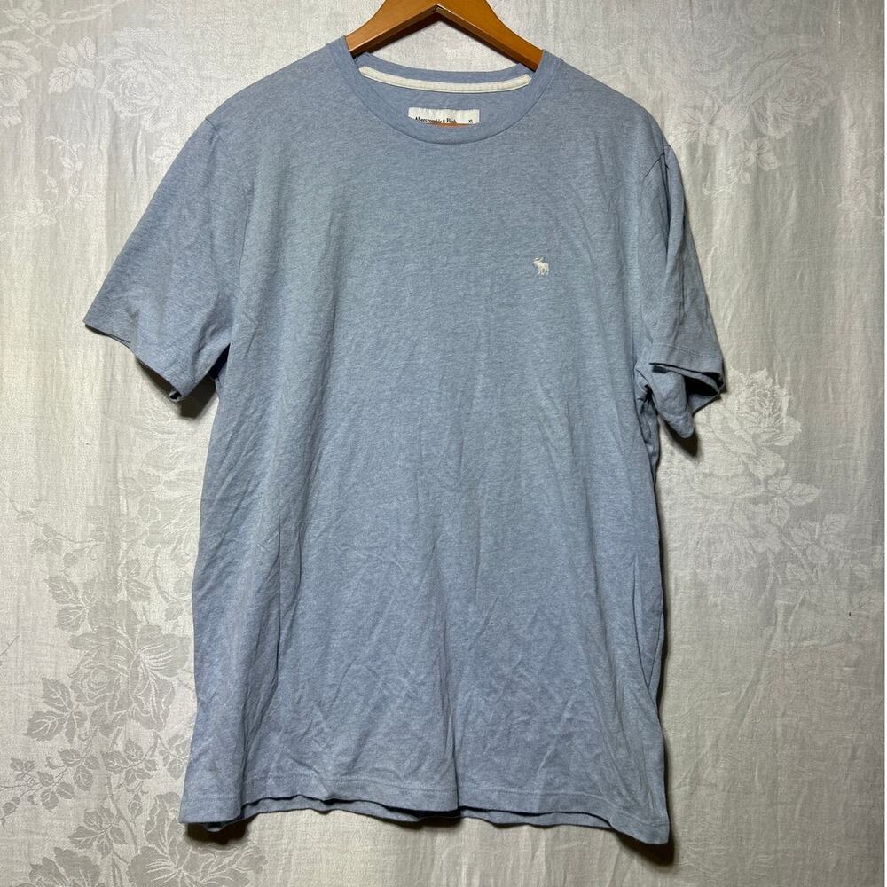 Abercrombie & Fitch Soft A&F Tee XL Light Blue Moose Logo Soft